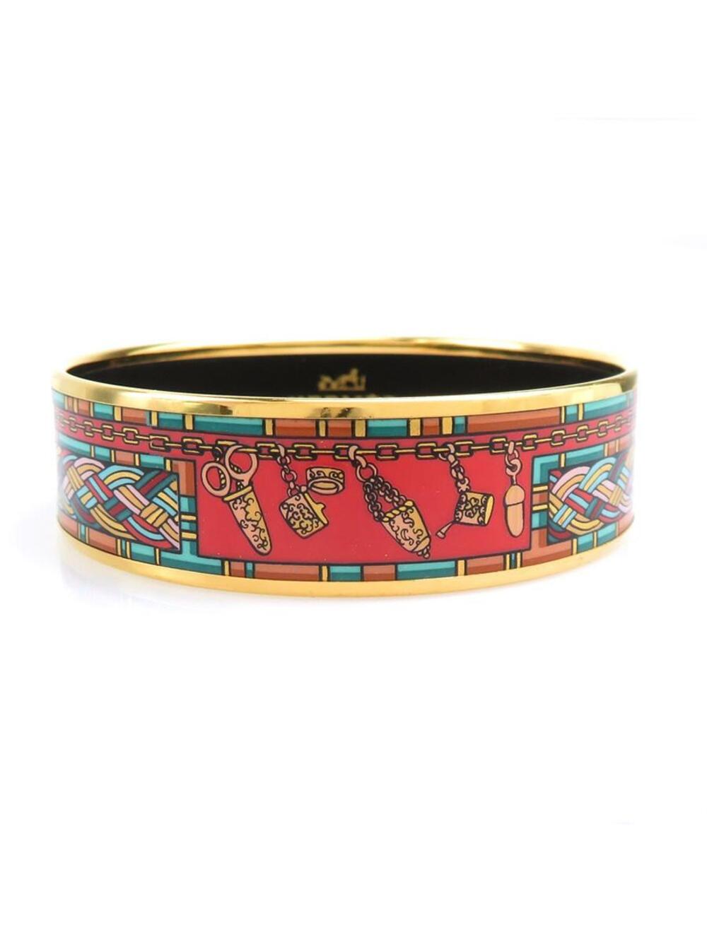 Auth Hermes Cloisonne Bangle Bracelet #303007H30B